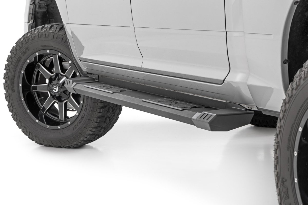 Ram 3500 Running Boards - Rough Country - HD2 - Black - '11-'23